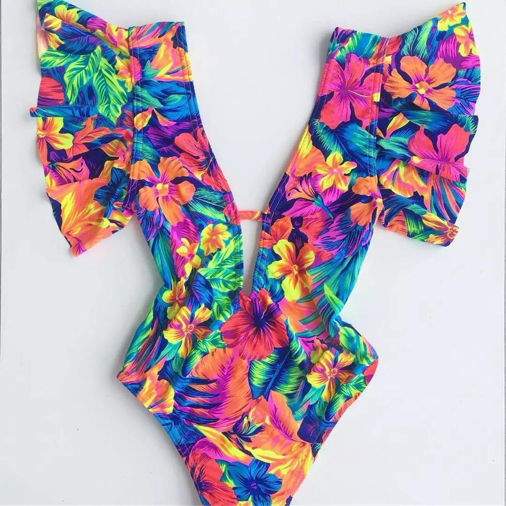 Flowered Swimsuit