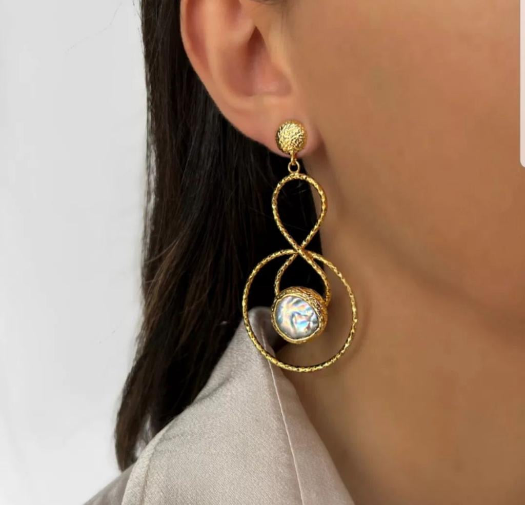 Gold & Pearl Earrings