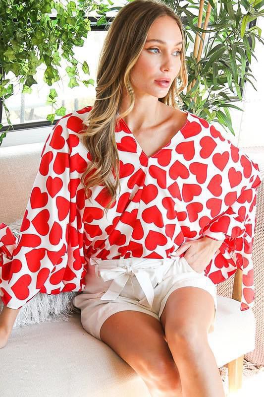 Heart Valentines Top