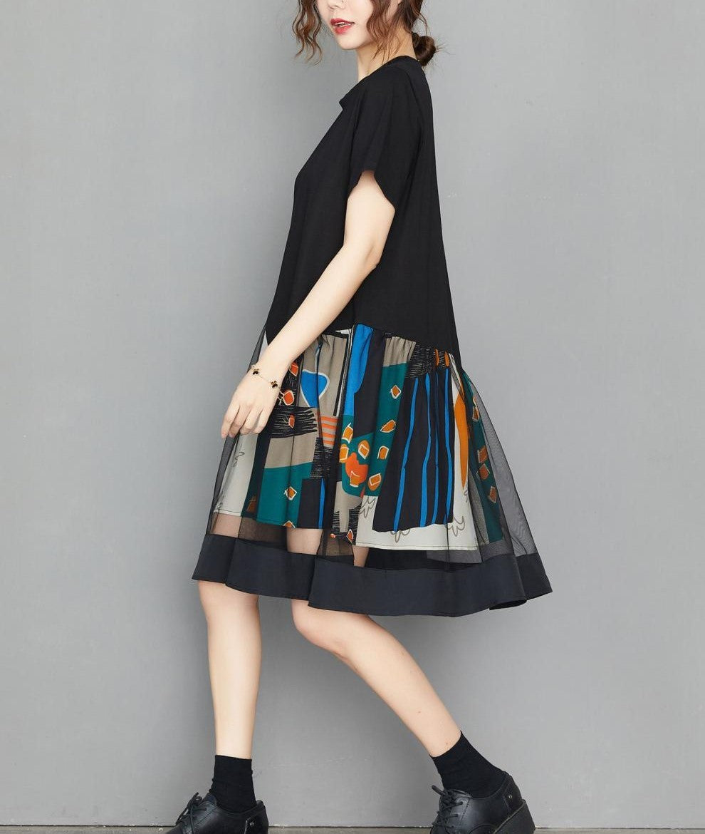 Mesh Printing Dress