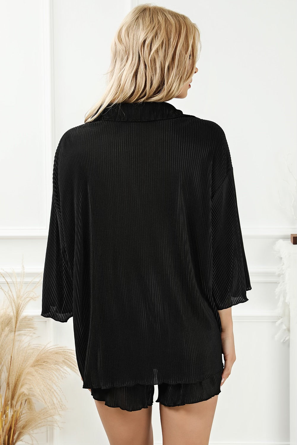 Pleated Top & Short Set