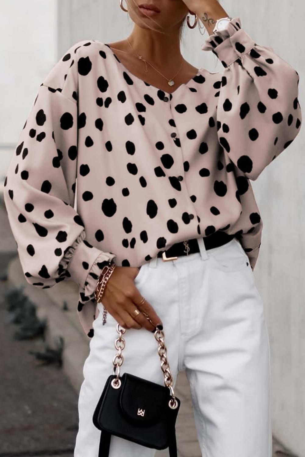 Dusty Rose animal Print Top