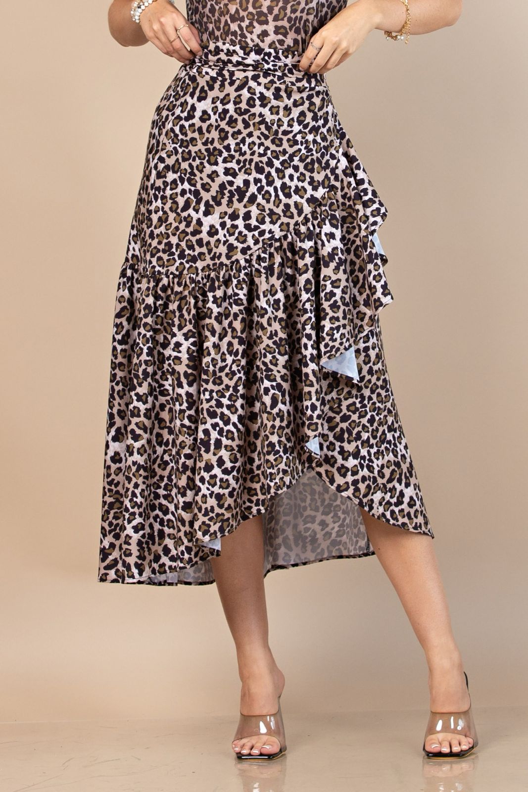 Leopard Wrap Around Skirt